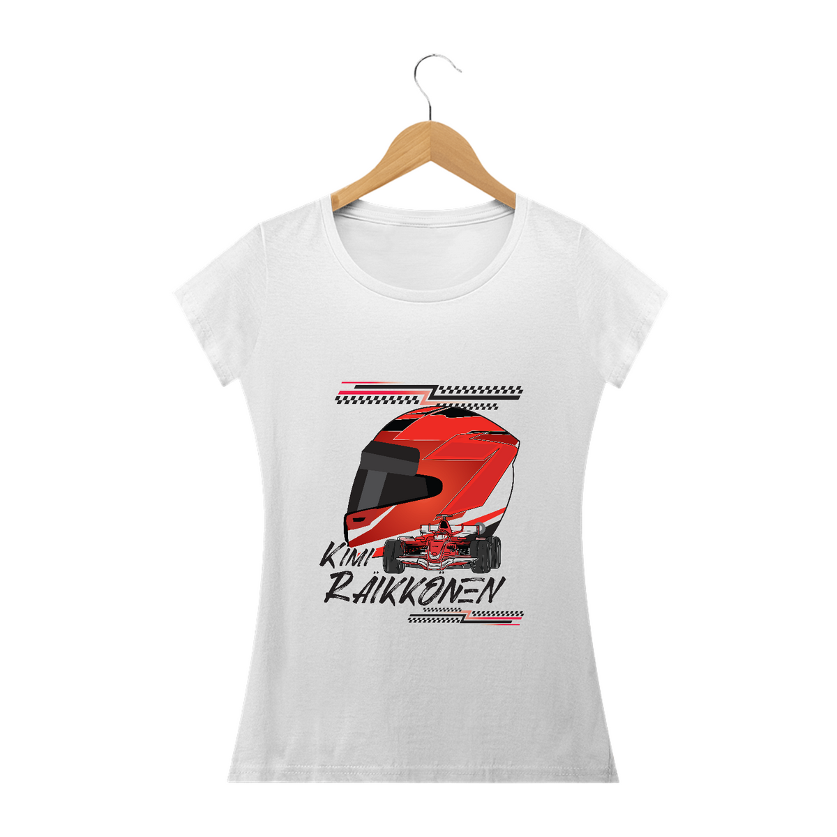 Nome do produto: Camiseta Baby Look Kimi Räikkönen Old Times