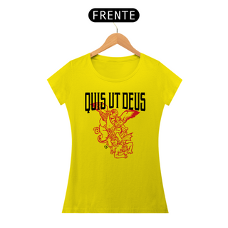 Nome do produtoCamiseta São Miguel Quis ut Deus - Clara - F