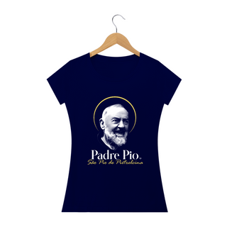 Nome do produtoCamiseta Padre Pio - São Pio de Pietrelcina - feminina