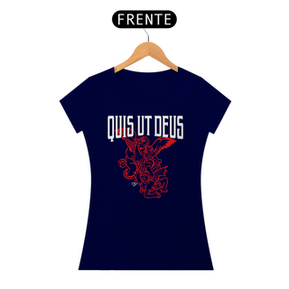 Nome do produtoCamiseta São Miguel Quis ut Deus - Escura - F