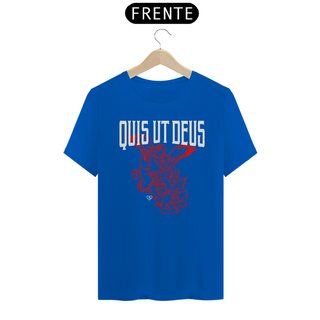 Nome do produtoCamiseta São Miguel Quis ut Deus - Escura