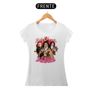 Nome do produtoCamiseta Santa Teresinha Bootleg - Feminina