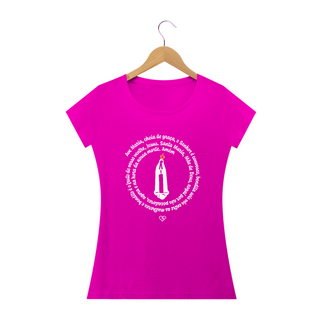 Nome do produtoCamiseta Ave Maria - Nossa Senhora de Fátima - feminina