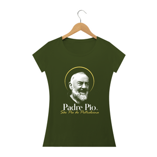 Nome do produtoCamiseta Padre Pio - São Pio de Pietrelcina - feminina