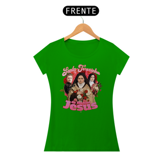 Nome do produtoCamiseta Santa Teresinha Bootleg - Feminina