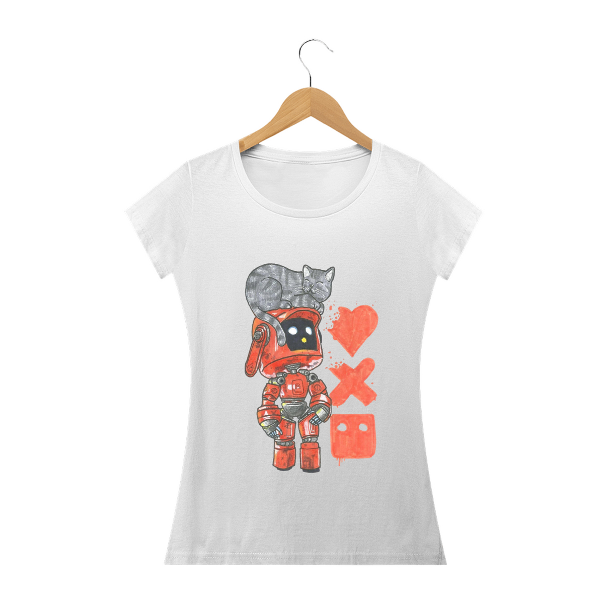 Nome do produto: T-SHIRT FEMININA -  LOVE, DEATH E ROBOTS