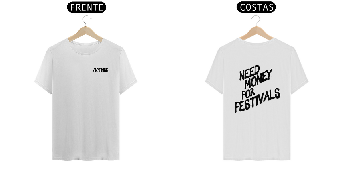 Nome do produto: Anythink - Camiseta Need Money for Festival (Claras)