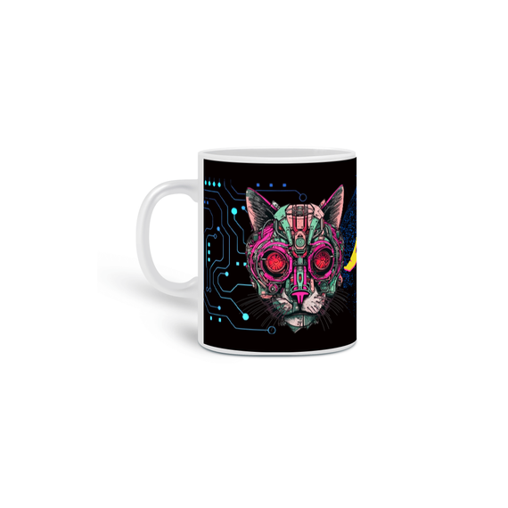 Caneca Meow Ink - Cyber Cat