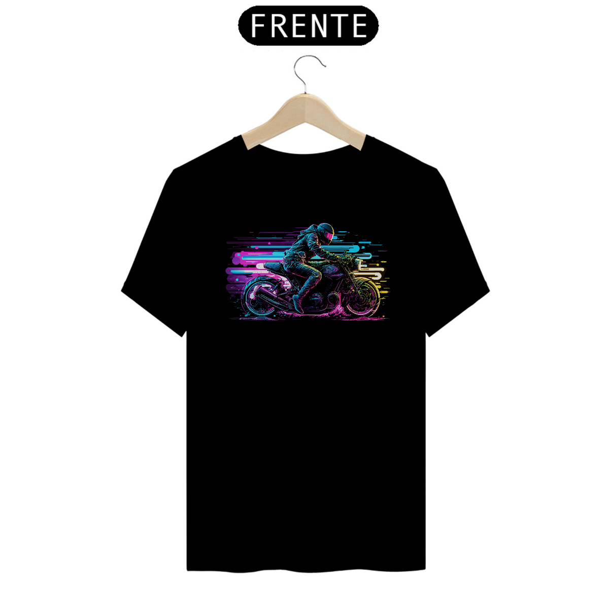 Nome do produto: T-shirt - Motorcycle wave neon lights