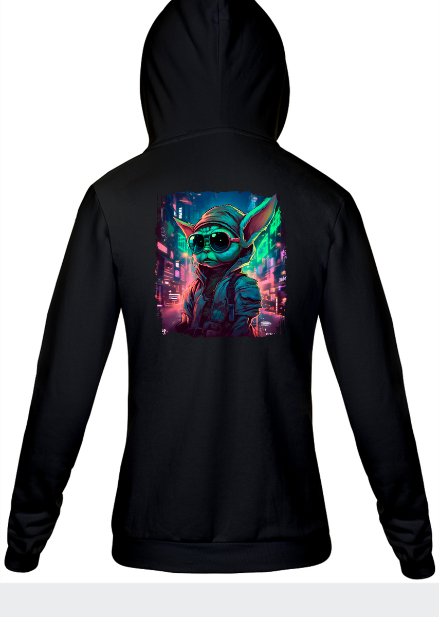 Nome do produto: Moletom Cyberpunk - Neon Grogu