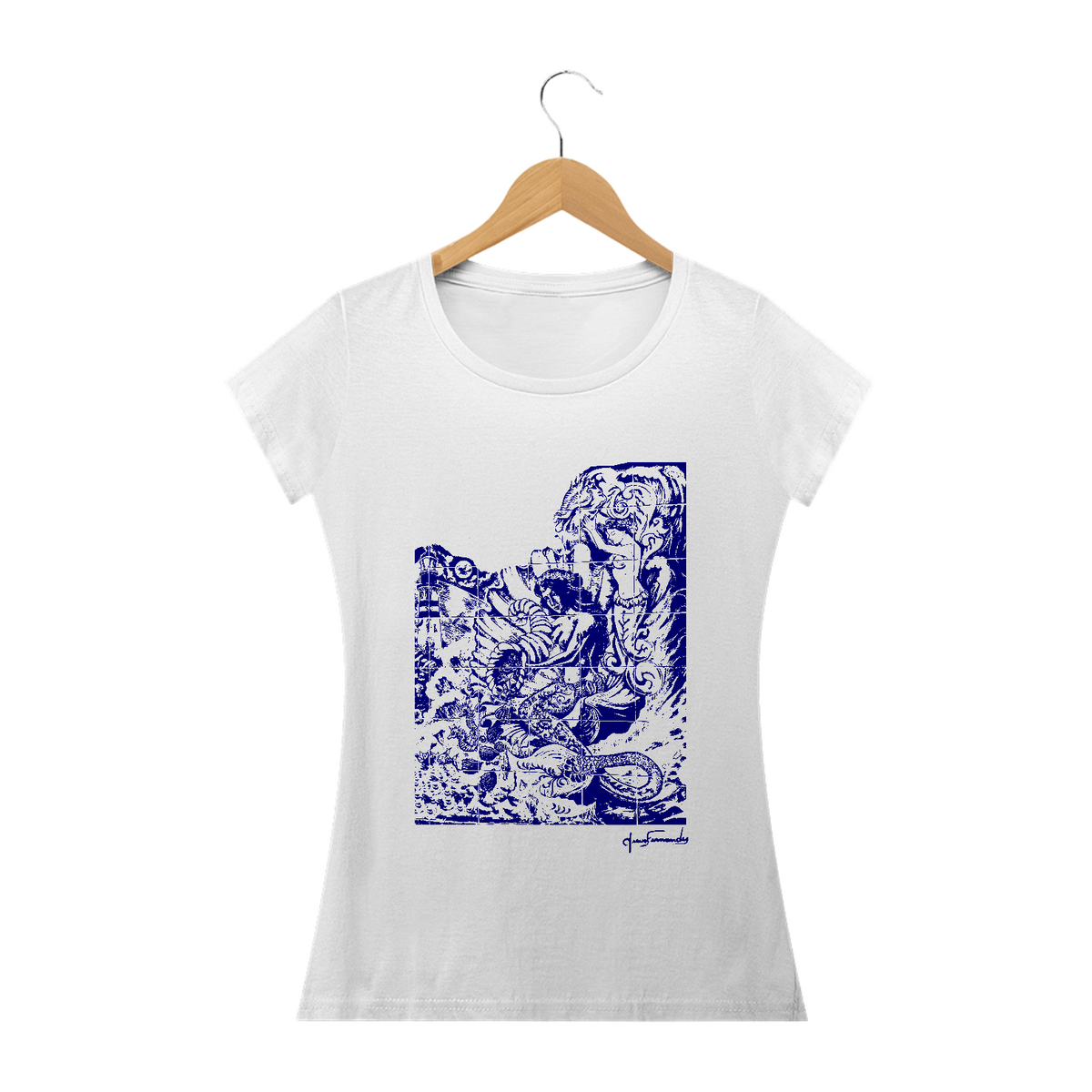 Nome do produto: Camiseta Baby Long Sereias