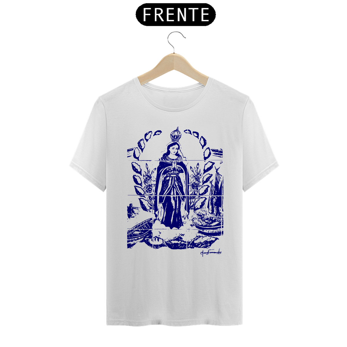 Nome do produto: Camiseta Básica Nossa Senhora dos Navegantes