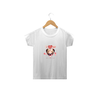 camisa infantil I Love You ! , anime girl print
