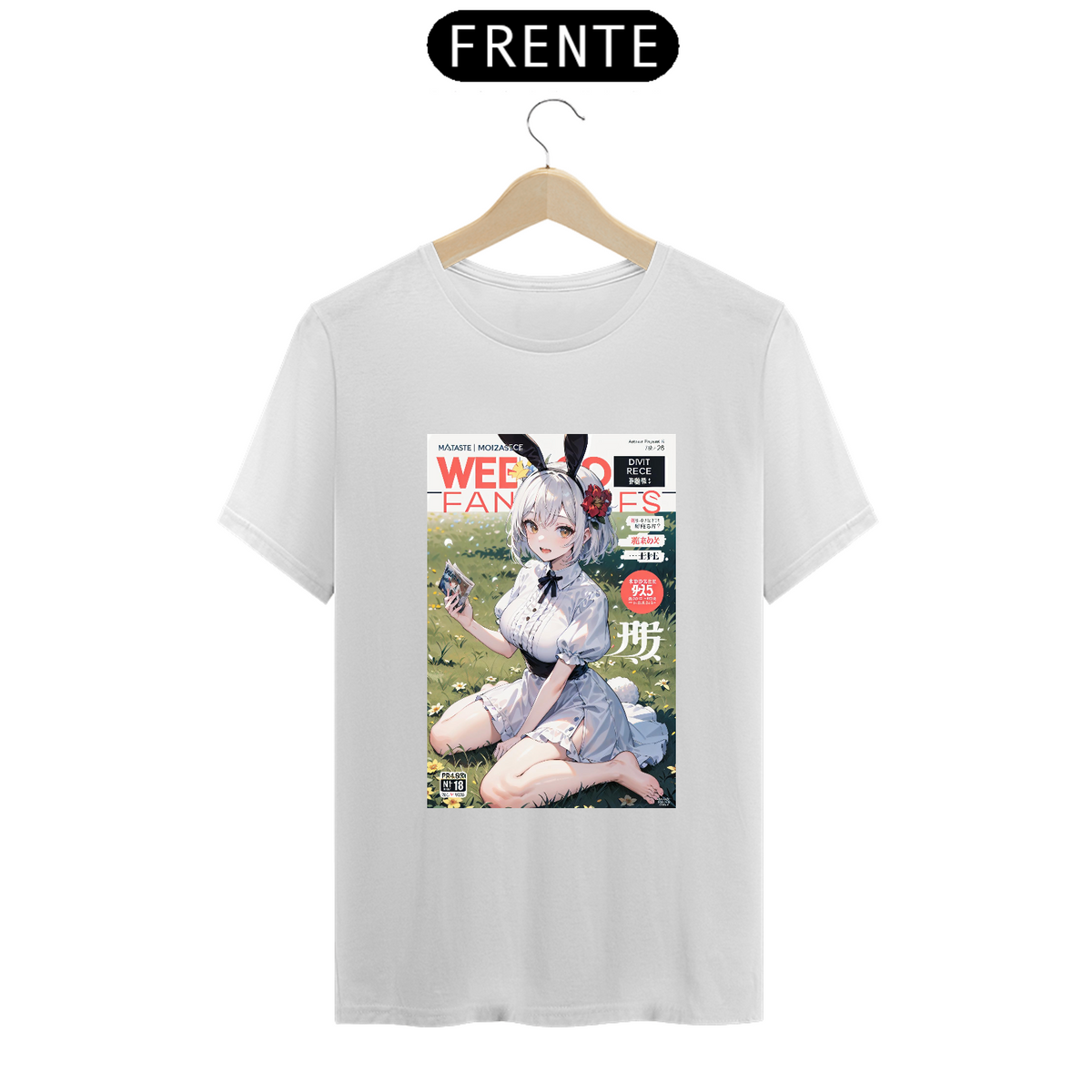 Nome do produto: camisa masculina anime art, magazine cover, anime girl 