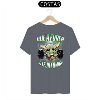 Nome do produtoCamiseta Que a Força Esteja Comigo (Estampa nas Costas)