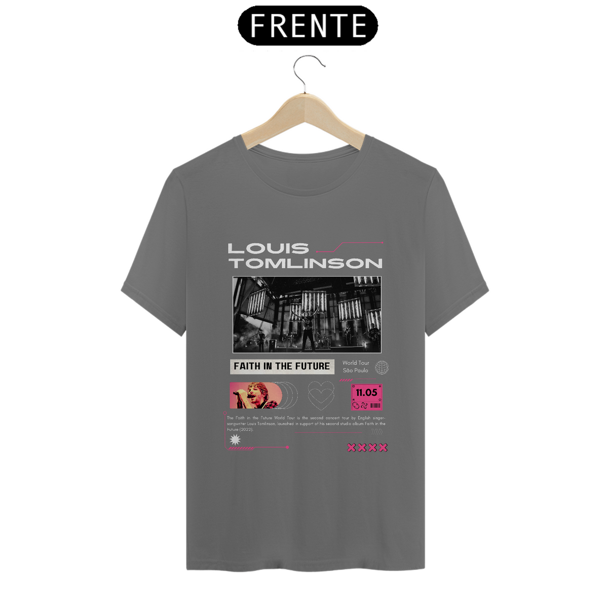 Nome do produto: Camiseta Estonada Louis Tomlinson 11.05 São Paulo