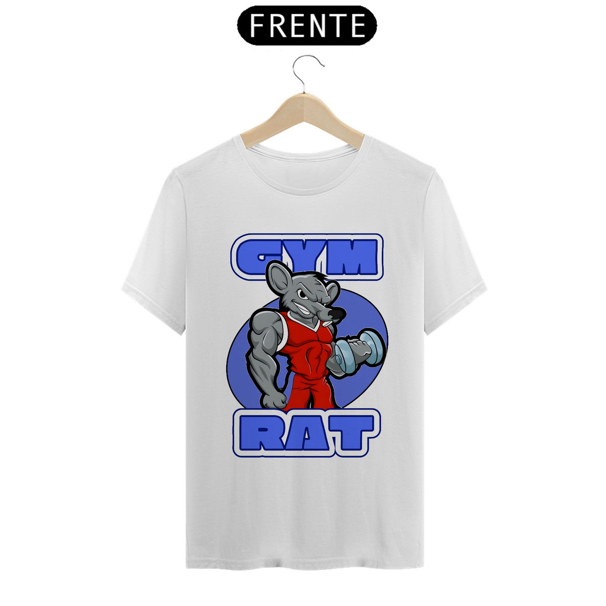 Nome do produto: Camiseta Gym Rat (Estampa Frente)