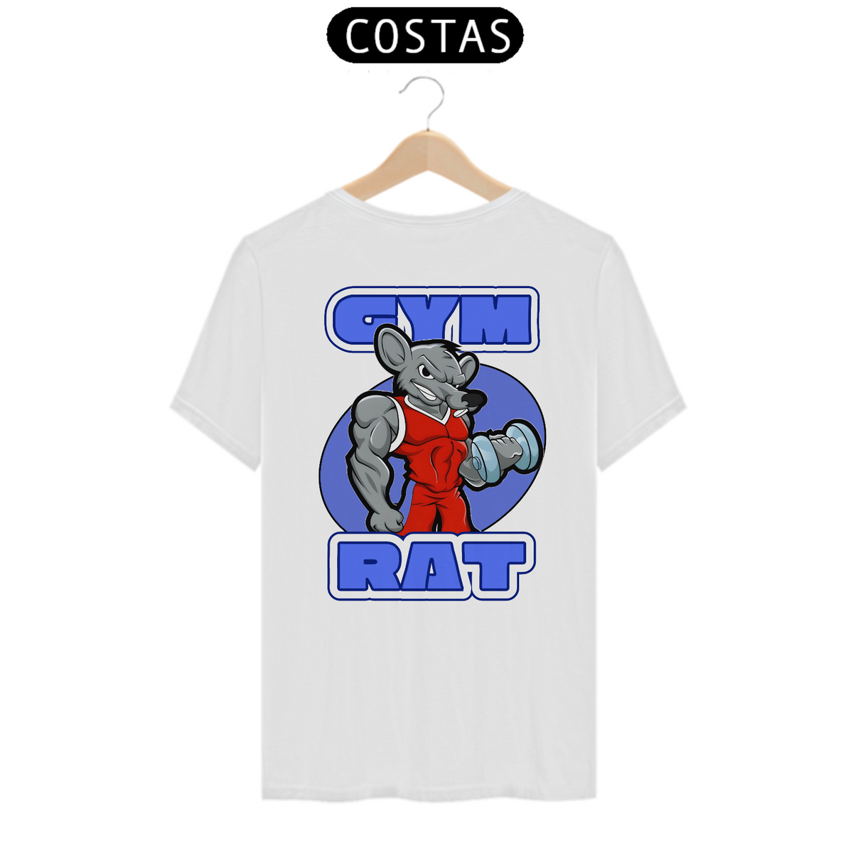 Nome do produto: Camiseta Gym Rat (Estampa Costas)