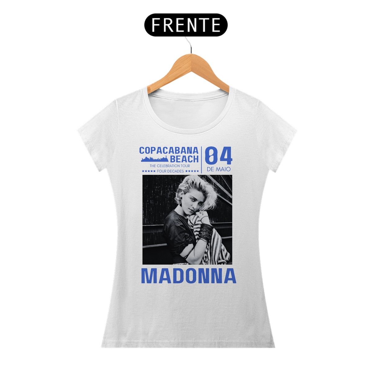 Nome do produto: Baby Look Madonna Four Decades