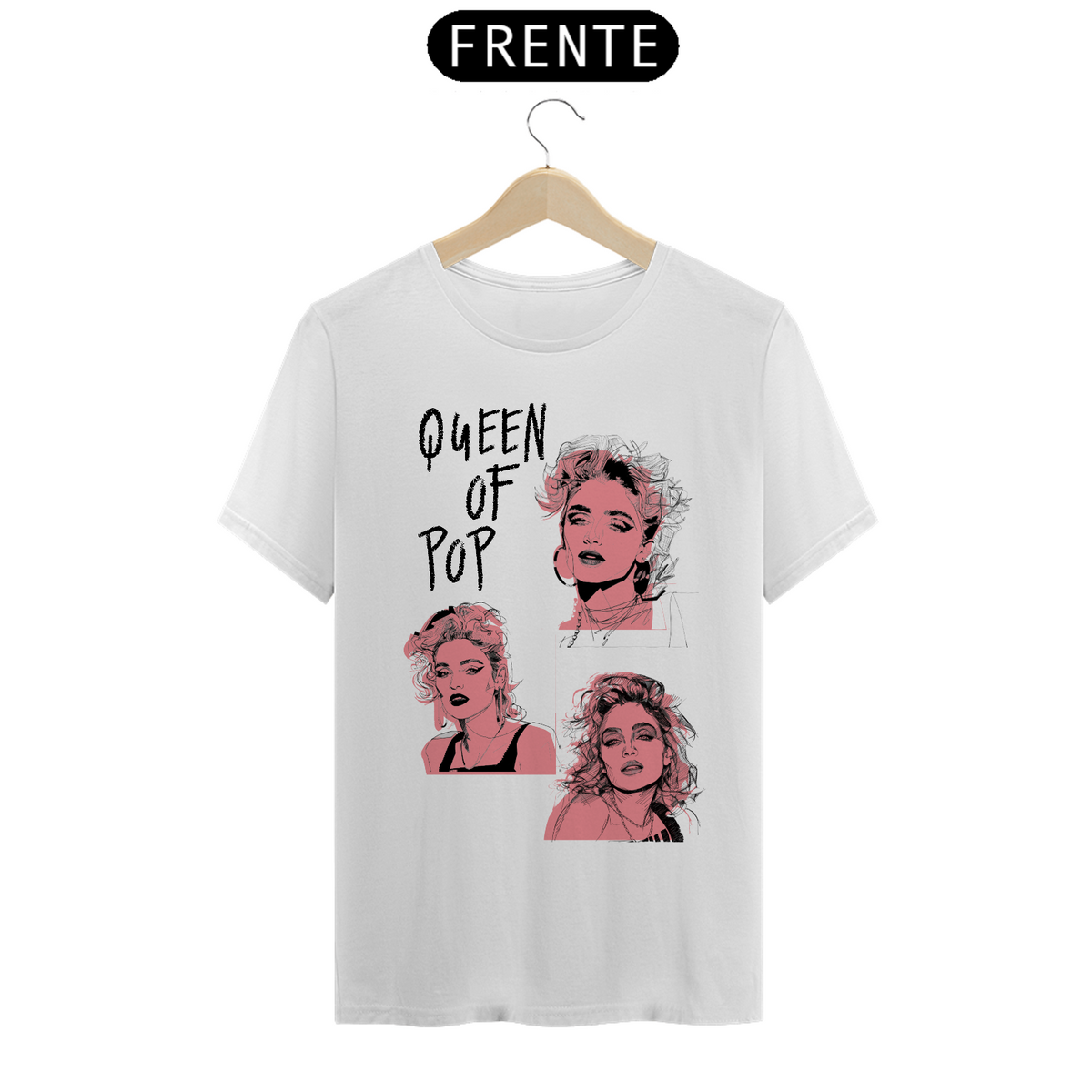 Nome do produto: Camiseta Madonna Queen of Pop