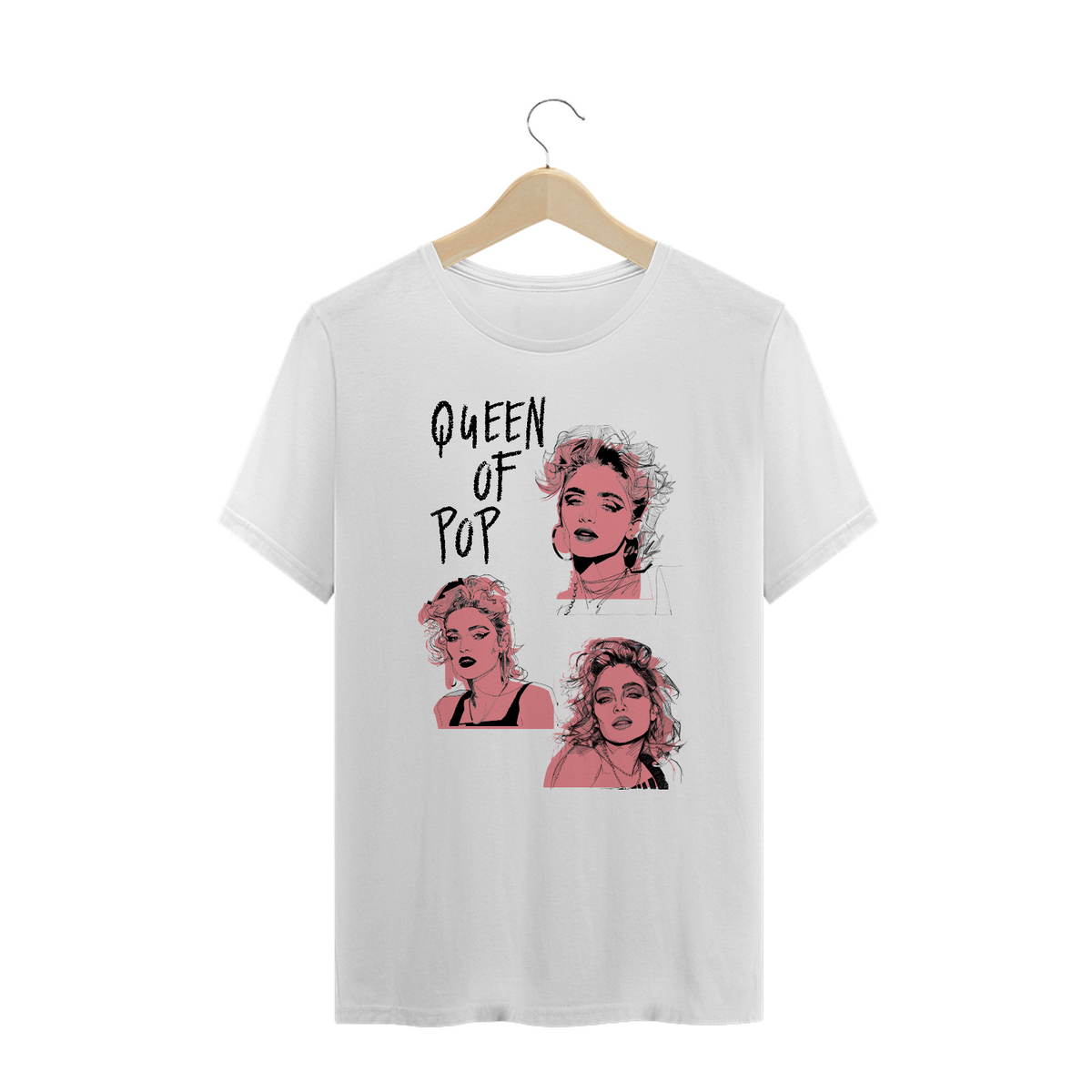 Nome do produto: Camiseta Plus Size Madonna Queen of Pop