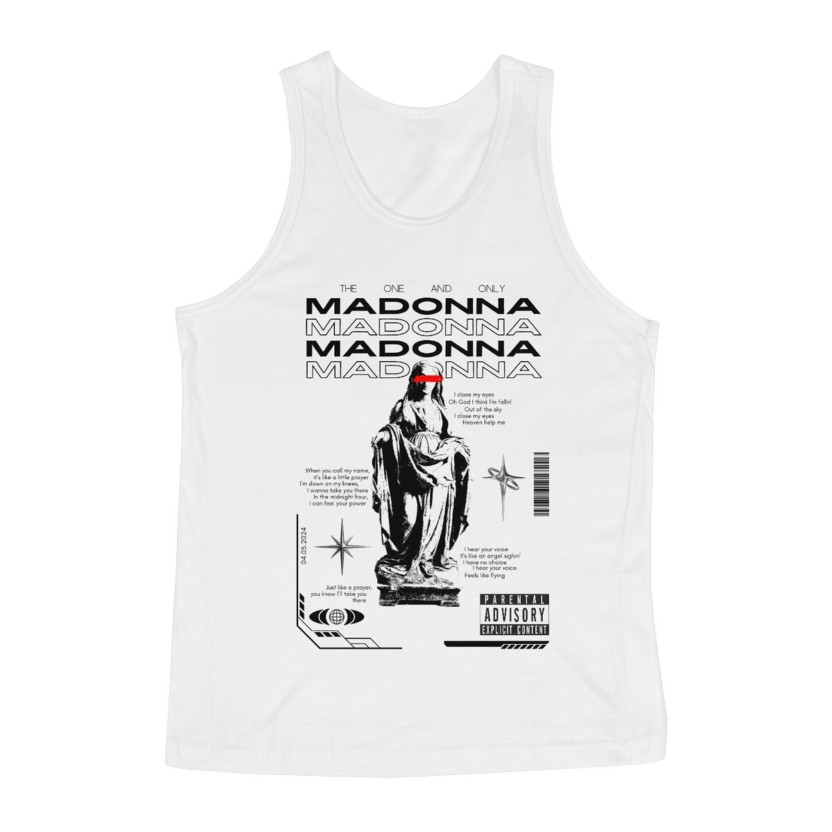 Nome do produto: Regata The One and Only Madonna (Branca)