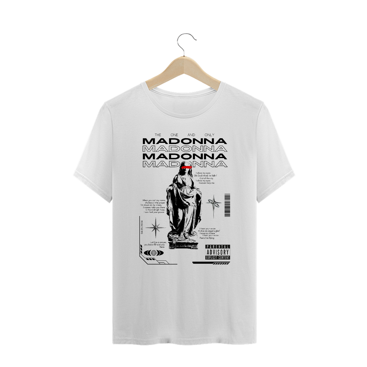 Nome do produto: Camiseta Plus Size The One and Only Madonna (Branca)