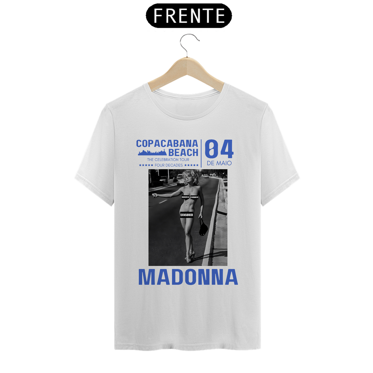 Nome do produto: Camiseta Madonna Four Decades Personalizada