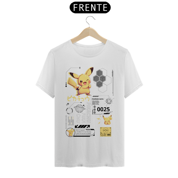 Camiseta Pikachi (Estampa na Frente) Branca