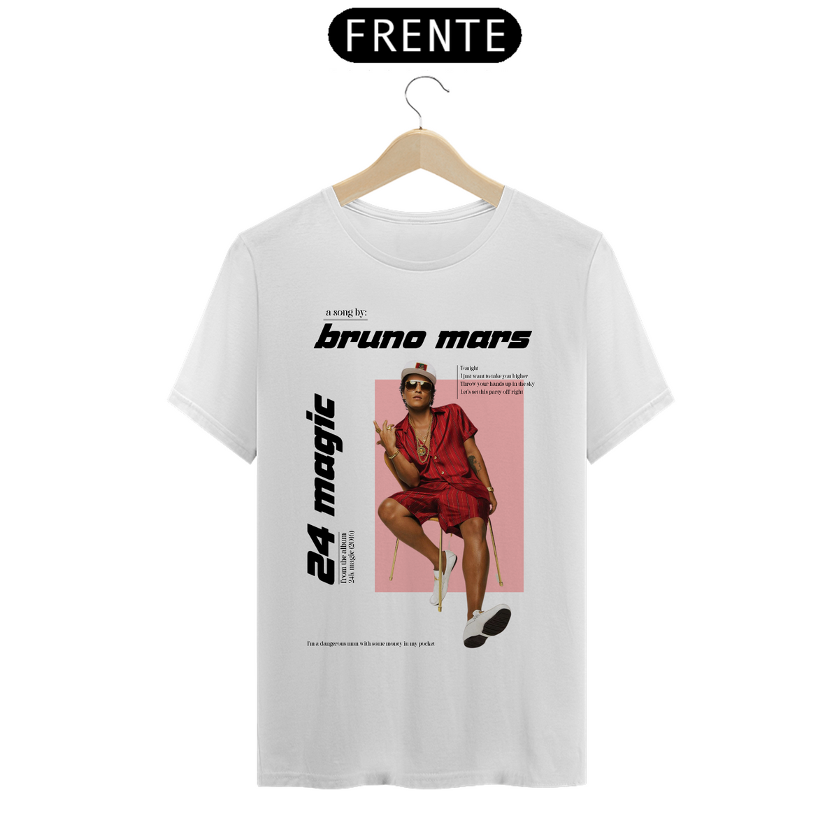 Nome do produto: Camiseta Bruno Mars 24k Magic