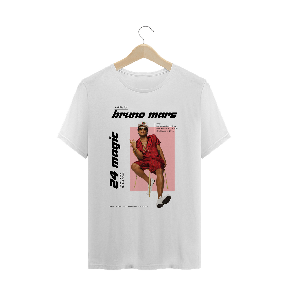 Nome do produto: Camiseta Plus Size Bruno Mars 24k Magic