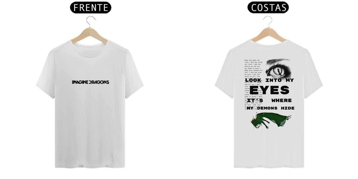 Nome do produto: Camiseta Imagine Dragons Demons (Estampa Frente e Costas)