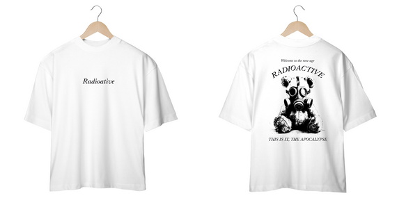 Camiseta Oversized Imagine Dragons Radioactive (Estampa Frente e Costas)