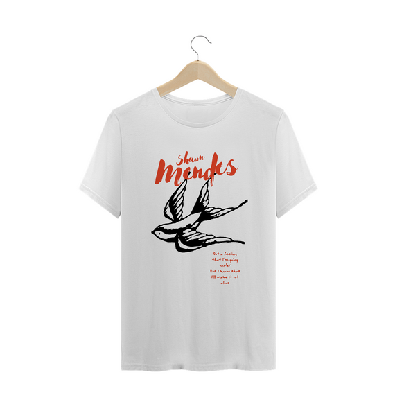 Camiseta Plus Size Shawn Mendes Bird Tattoo