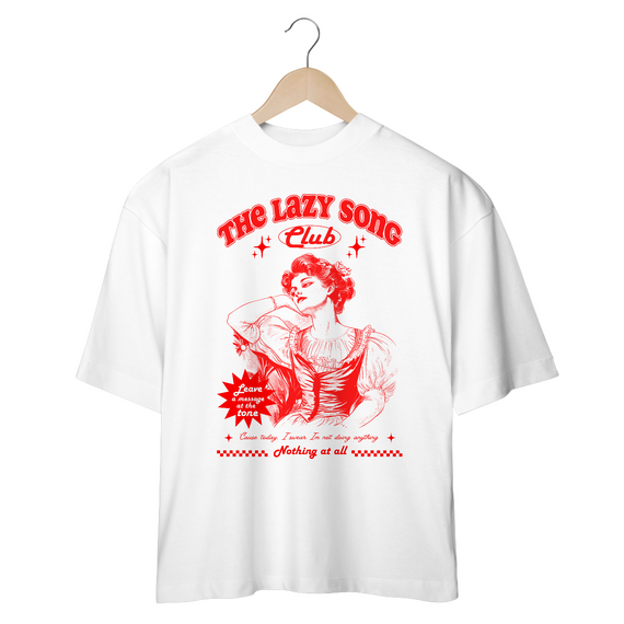 Camiseta Oversized  Bruno Mars The Lazy Song Club