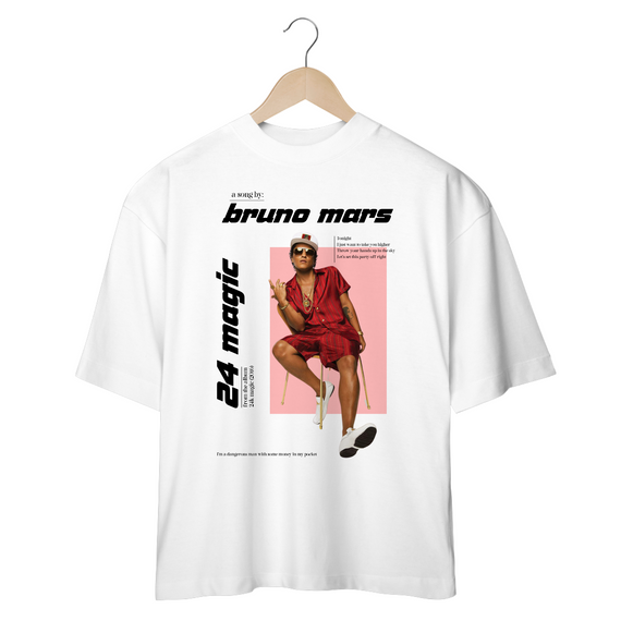 Camiseta Oversized Bruno Mars 24k Magic