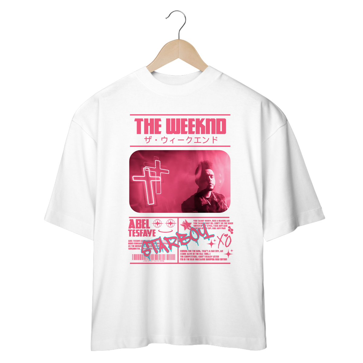 Nome do produto: Camiseta Oversized The Weeknd Starboy