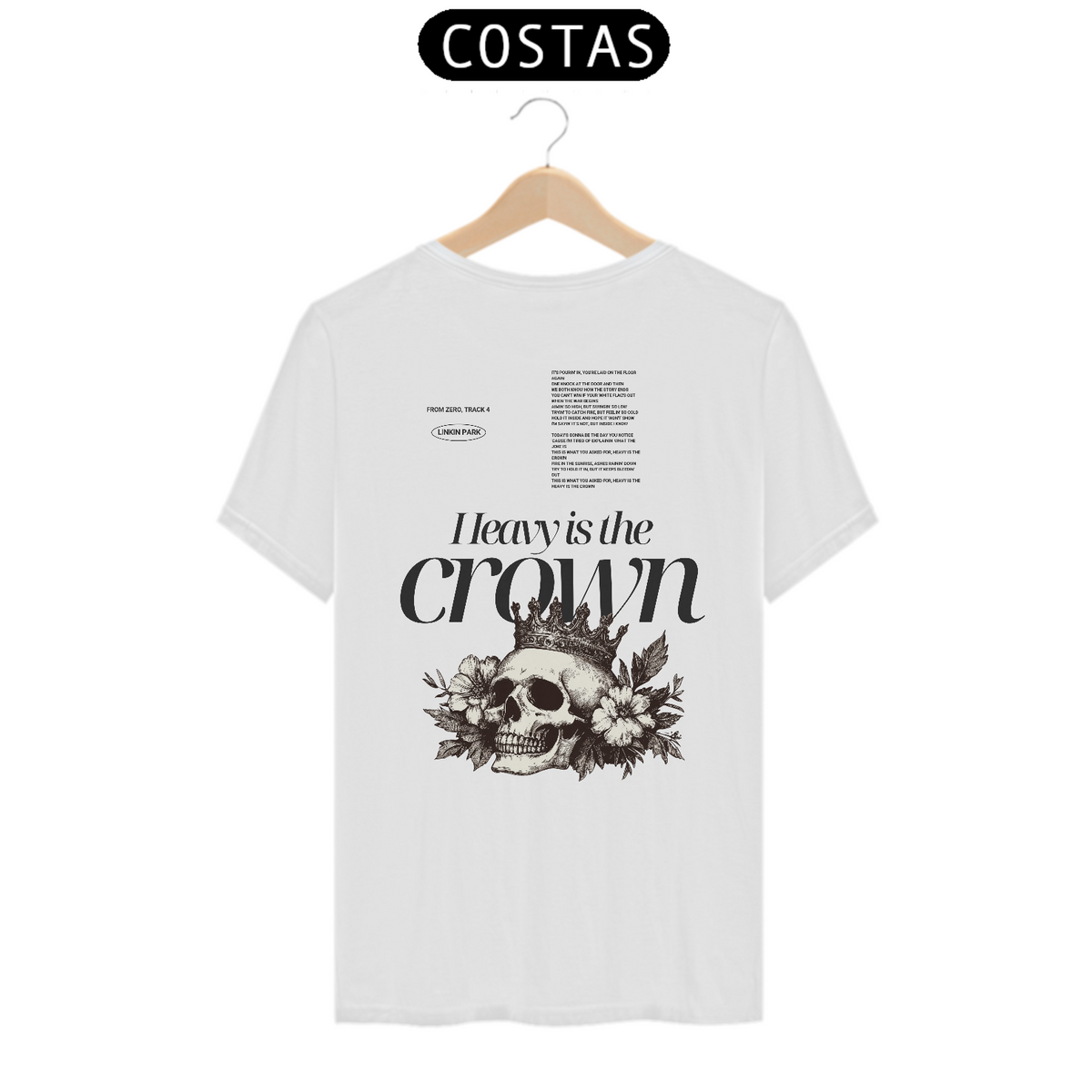 Nome do produto: Camiseta Linkin Park Heavy is The Crown (Estampa nas Costas)