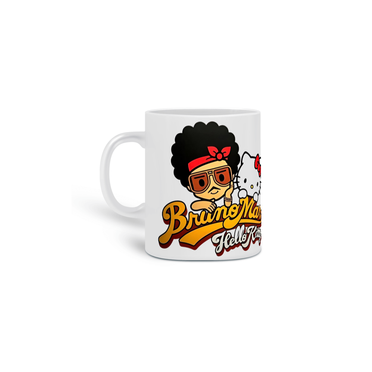 Nome do produto: Caneca Bruno Mars x Hello Kitty