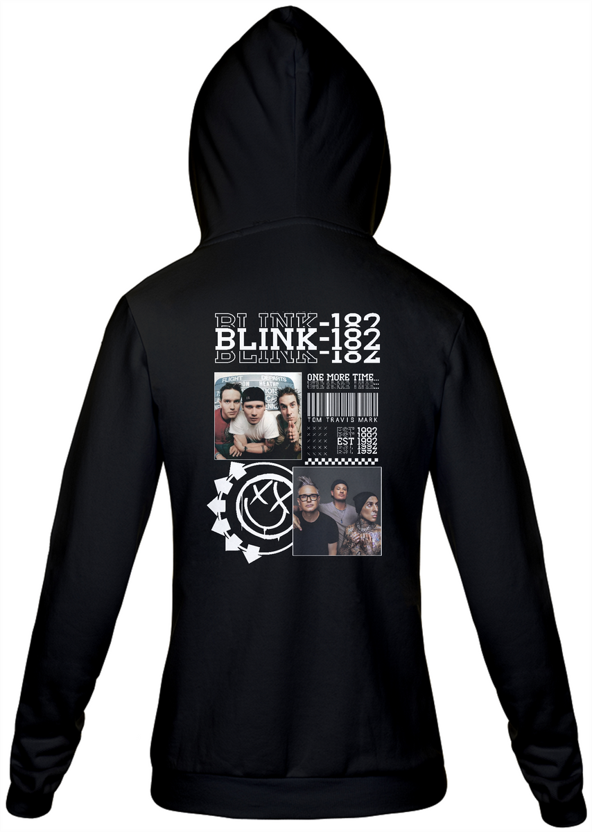 Nome do produto: Moletom com Zíper Blink-182 One More Time... (Estampa Costas)