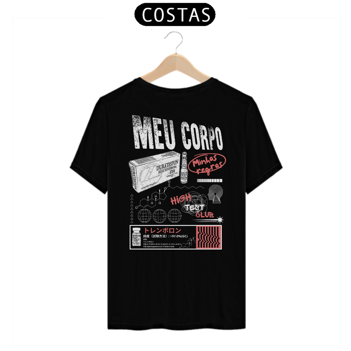 Nome do produto: Camiseta Meu Corpo Minhas Regras (Estampa Costas)