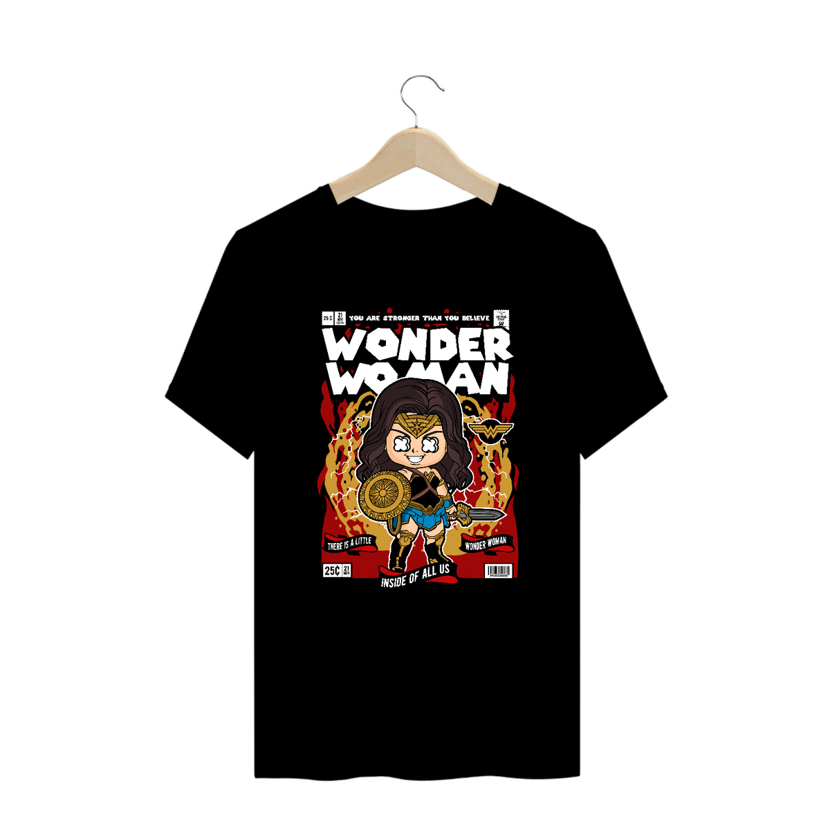 Nome do produto: Camiseta Plus Size  Funko Pop Mulher-Maravilha