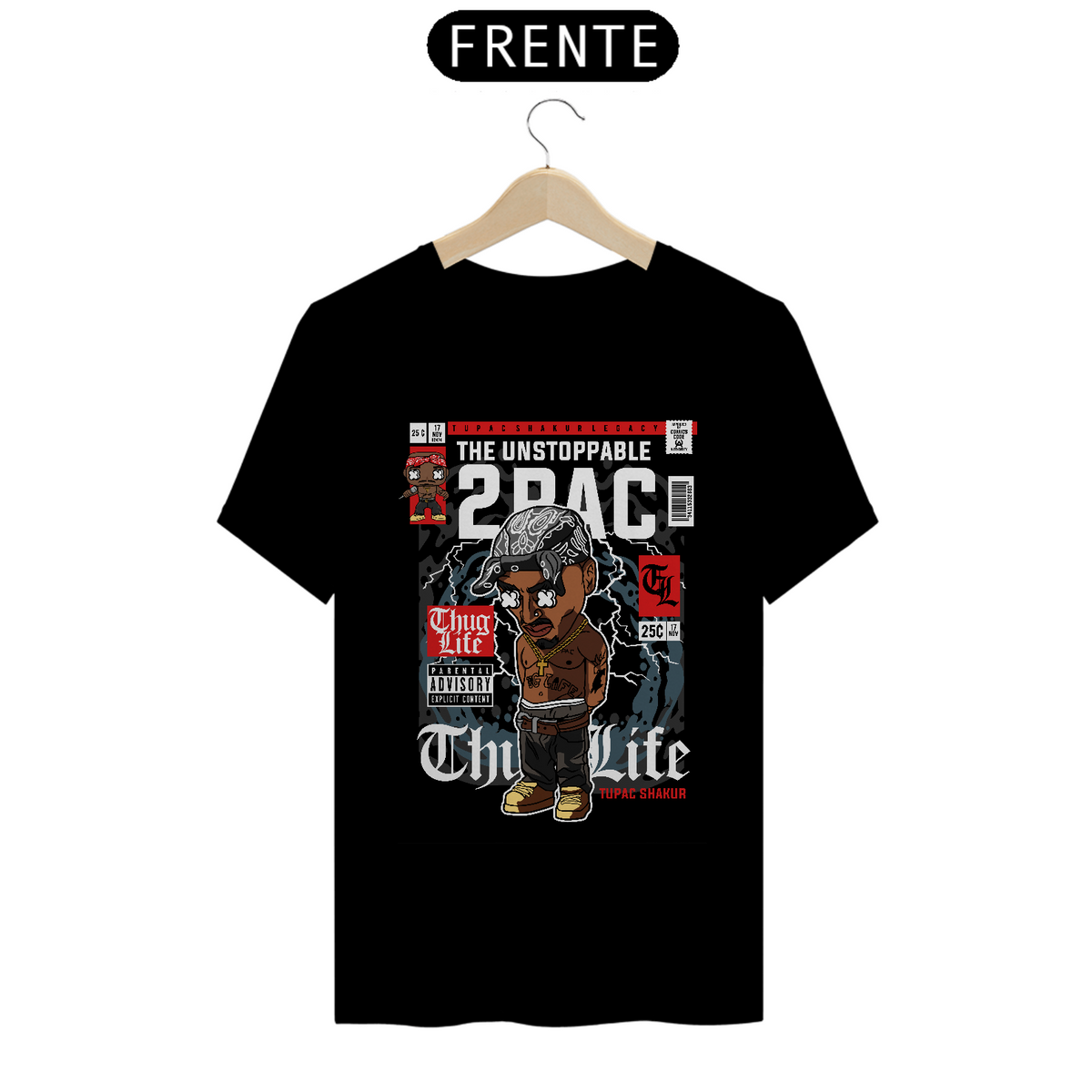 Nome do produto: Camiseta Funko Pop Tupac