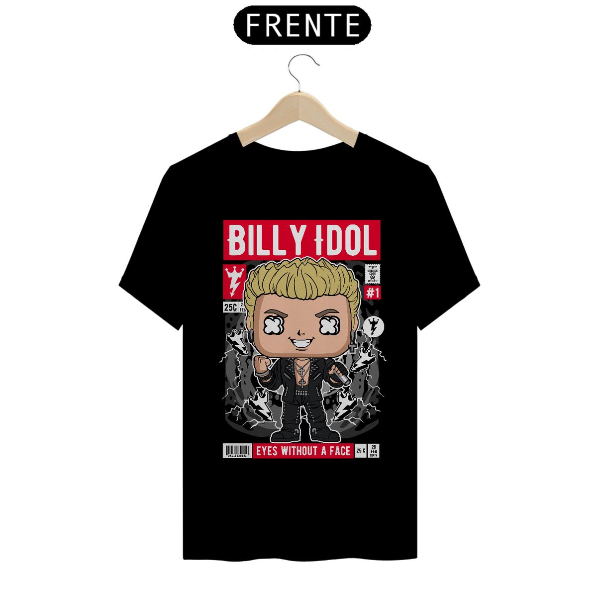 Nome do produto: Camiseta Funko Pop Billy Idol