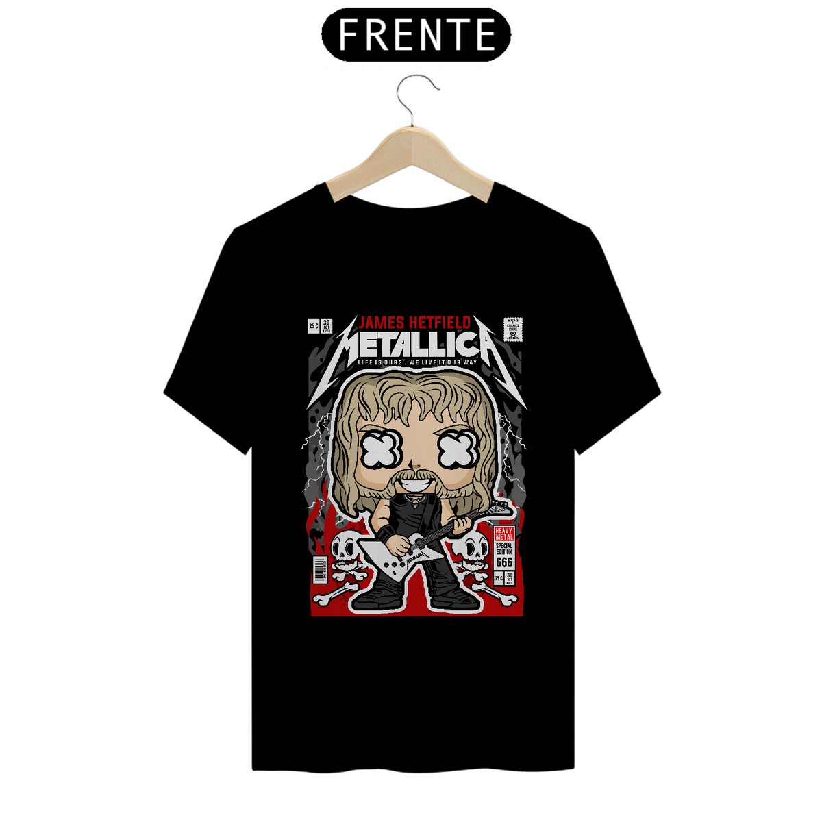 Nome do produto: Camiseta Metallica Funko Pop