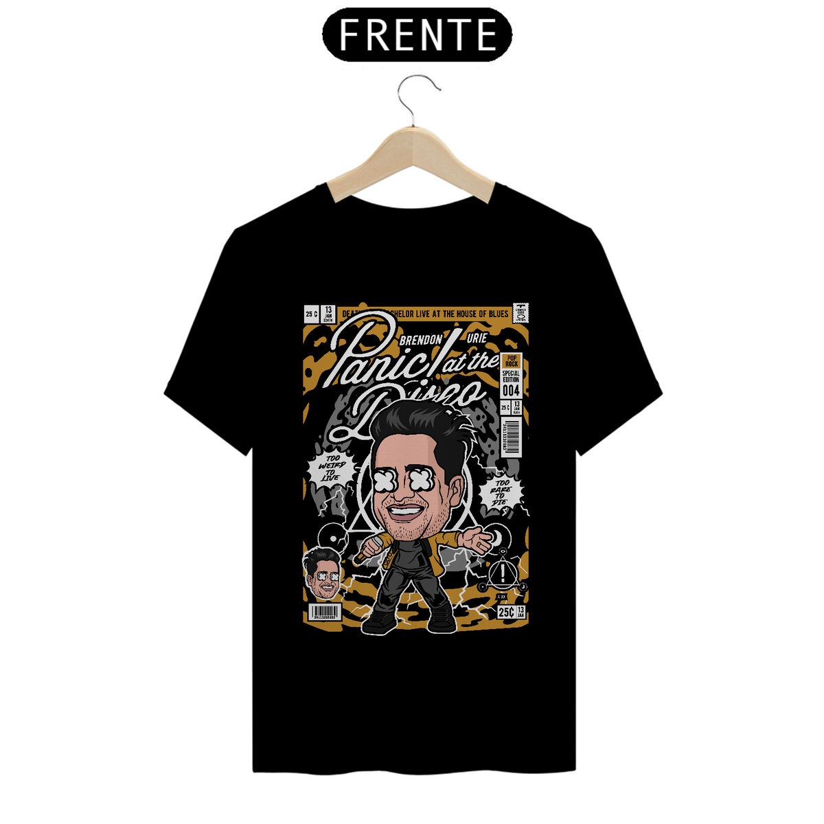 Nome do produto: Camiseta Panic! At The Disco Funko Pop