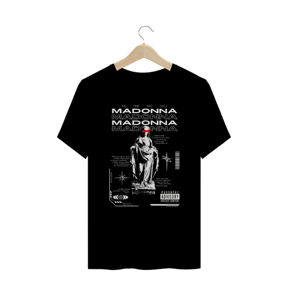 Camiseta Plus Size  The One and Only Madonna (Preta)