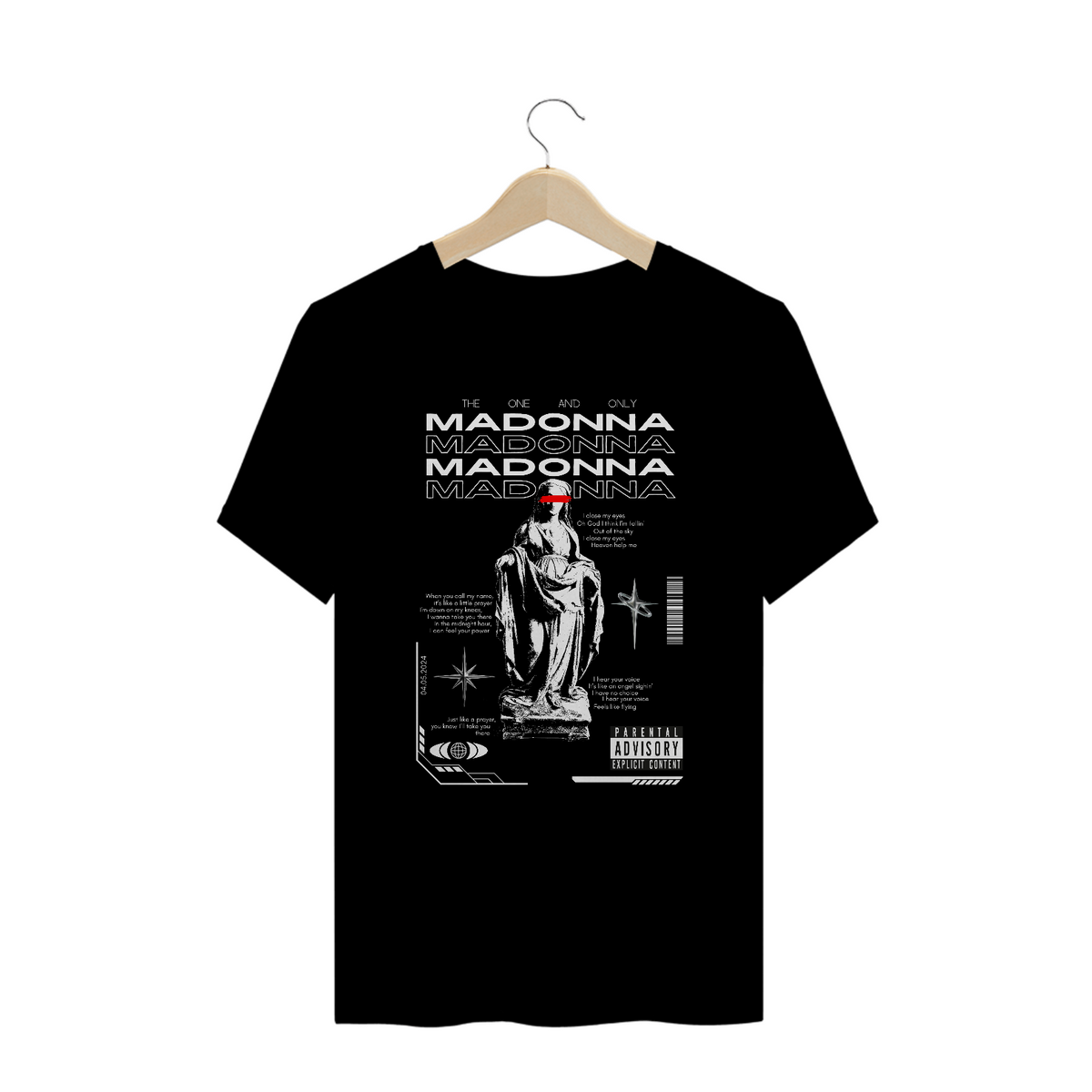 Nome do produto: Camiseta Plus Size  The One and Only Madonna (Preta)