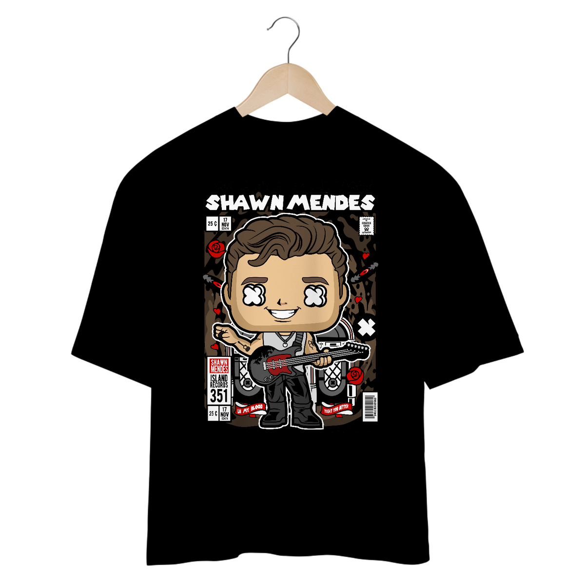 Nome do produto: Camiseta Oversized Funko Pop Shawn Mendes