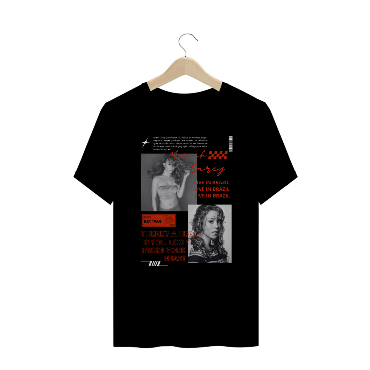 Nome do produto: Camiseta Plus Size Mariah Carey Live in Brazil